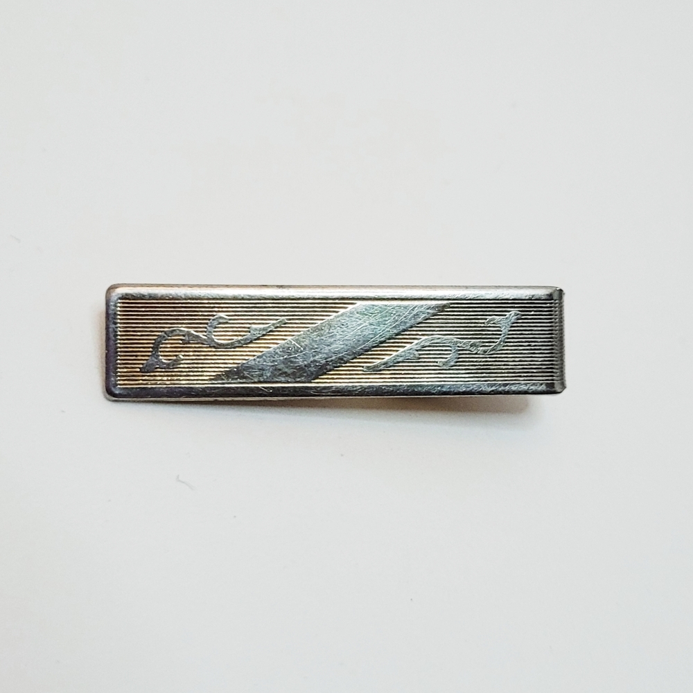 Vintage Gold and Silver Tone Tie Clip